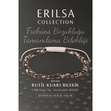 Erilsa Sertifikalı Frekans Bozukluğu Tamamlama Ruhsal Denge Bilekliği -  Rutil Kuvars Taşı Kristali