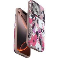Buğz Onegif Iphone 15 Pro Max Flower Series Magsafe Kapak - Pembe