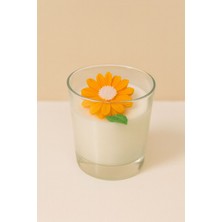 Calma Flame Dekoratif Papatyalı El Yapımı Soya Mum – Romantik Hediye, Sevgililer Günü, Ev Dekor, Özel Gün