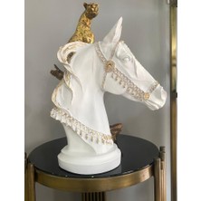 Mirsa Global Dekoratif At Kafası Büst Büyük Boy Heykeli