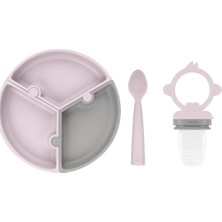 OiOi Puzzle 3 Parça Beslenme Seti Misty Lilac