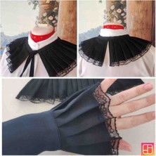 Firuz Rukye Kadın Pilili Yakalık ve Kolluk Takımı