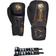 DragonDo Legacy Kick Boks Eldiveni Boks Eldiveni A3STORE Kurukafa Baskılı Bandajlı 2'li Set