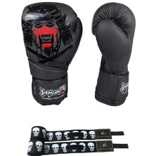 DragonDo Yakuza Kick Boks Eldiveni Boks Eldiveni, Muay Thai Eldiveni ve 3,5 Metre A3STORE Kuru Kafa Bandajı