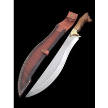 Orman Kamp Palası El Işçiliğiyle Şekillenen Kurt Başlı Palamız,kamp, Av ve Outdoor Için Ideal