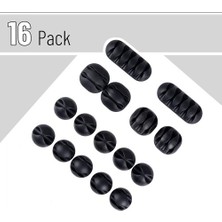 Marsilyan Yapışkanlı Kablo Sabitleyici Düzenleyici 16'lı Paket