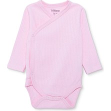Tiffany Kız Bebek Zıbın Body Interlok V Yaka Uzun Kol
