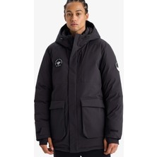 DeFacto Sıcak Tutan Su İtici Regular Fit Kapüşonlu Fermuarlı Rüzgar Geçirmez Parka Mont F3793AX25WN