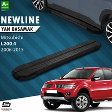 S-Dizayn Mitsubishi L200 4 NewLine Siyah Yan Basamak 193 Cm 2006-2011 A+ Kalite