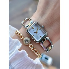 Ferrucci Küçük Vintage Kasa Çelik Kordon 2 Yıl Garantili 3 Atm Kadın Kol Saati+Bileklik FY.03603.2