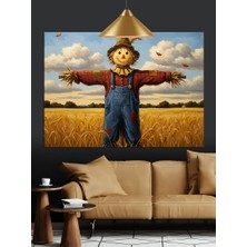 Karizma Tablo Saman Adamı Korkuluk Figürü Dekoratif Kanvas - Mdf Ahşap Tablo