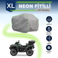 Cemku Shine Gri, Xl Beden, Fitilli Atv Brandası, Koruma Örtüsü, Dayanıklı, Su Geçirmez, Güneşten Korur