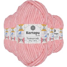 5 Adet Yumurcak Kadife El Örgü Ipi Pudra K777