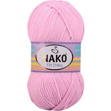 1 Adet Elite Baby El Örgü Ipi Tüylenmeyen Bebek Yünü Açık Pembe 6936