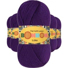 5 Adet Lüks Patik Ipi Yünü Mor 98290