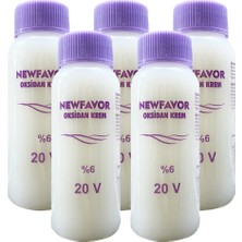 5 Adet Oksidan Krem Saç Boya Sıvısı 6'lık 20 Volüme 60 ml
