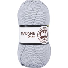 1 Adet Madame Cotton El Örgü Ipi Yünü 100 gr 001 Gri