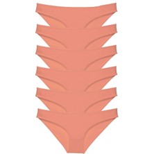 Royaleks 6 Adet Süper Eko Set Likralı Kadın Slip Külot Pudra