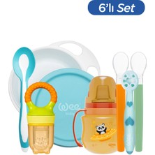 Wee Baby Çok Renkli Ek Gıdaya Geçiş Seti 6'lı Ergonomik Tasarımlı Kolay Temizlenebilir