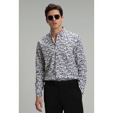 Lufian Ruben Erkek Smart Gömlek Comfort Slim Fit Saks