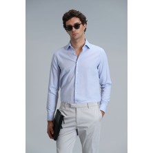 Lufian Madrıd Erkek Basic Gömlek Comfort Fit Koyu Mavi