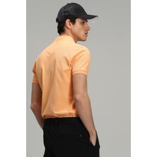 Lufian Laon Spor Polo Yaka Erkek Tişört Turuncu