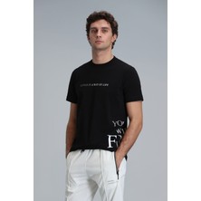 Lufian Potter Modern Grafik T- Shirt Siyah