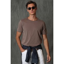 Lufian Junya Erkek Basic Tişört Toprak