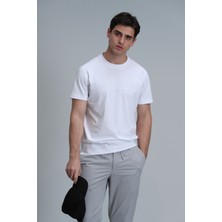 Lufian Gold Modern Grafik T- Shirt Beyaz