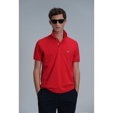 Lufian Laon Smart Erkek Polo Tişört Slim Fit Kırmızı