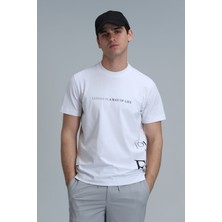Lufian Potter Modern Grafik T- Shirt Beyaz