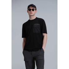 Lufian Lıam Modern Grafik T- Shirt Siyah