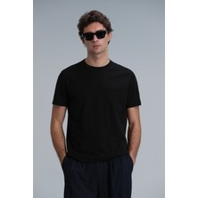 Lufian Felıx Modern Grafik T- Shirt Siyah