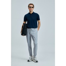 Lufian Glen Smart Erkek Chino Pantolon Slim Fit Gri
