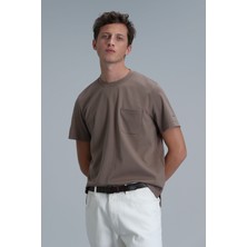 Lufian Felıx Modern Grafik T- Shirt Deve Tüyü