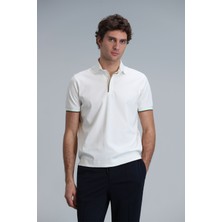 Lufian Warm Smart Erkek Polo Tişört Kırık Beyaz