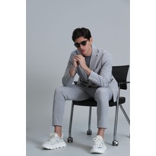 Lufian Alex Smart Erkek Chino Pantolon Slim Fit Açık Gri