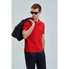 Lufian Laon Smart Erkek Polo Tişört Kırmızı