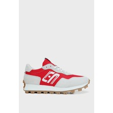 Lufian Arthur Erkek Deri Sneaker Ayakkabı Kırmızı