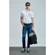 Lufian Anatol Smart Jean Erkek Pantolon Slim Fit Mavi