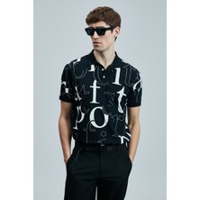 Lufian Dıamond Smart Erkek Polo Tişört Siyah