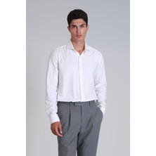 Lufian Wonder Erkek Basic Gömlek Comfort Fit Beyaz