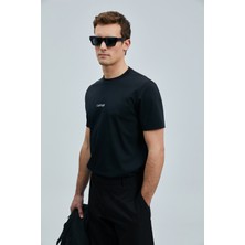 Lufian Marcus Modern Grafik T- Shirt Siyah