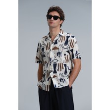 Lufian Kardem Erkek Basic Gömlek Comfort Slim Fit Bej