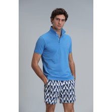 Lufian Laon Smart Erkek Polo Tişört Slim Fit Mavi