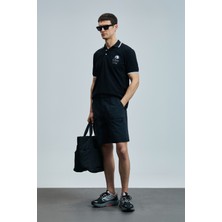 Lufian Sandor Smart Erkek Polo Tişört Siyah