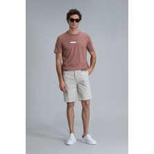 Lufian Zegler Spor Erkek Chino Şort Slim Fit Bej