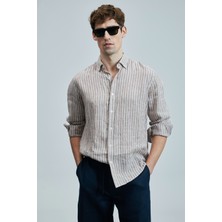 Lufian Alfred Erkek Keten Pamuklu Gömlek Regular Fit