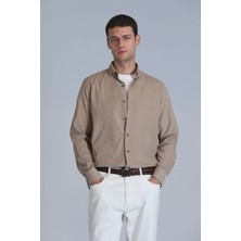 Lufian Water Erkek Basic Gömlek Slim Fit Bej
