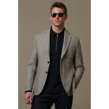 Lufian Gabrıel Spor Erkek Blazer Ceket Slim Fit Deve Tüyü